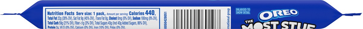 slide 2 of 9, OREO The Most Stuf Chocolate Sandwich Cookies, 3 oz pack (4 cookies), 3 oz