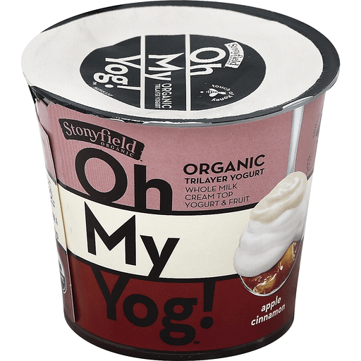 slide 1 of 1, Stonyfield Organic Oh My Yog! Apple Cinnamon Yogurt, 5.3 oz