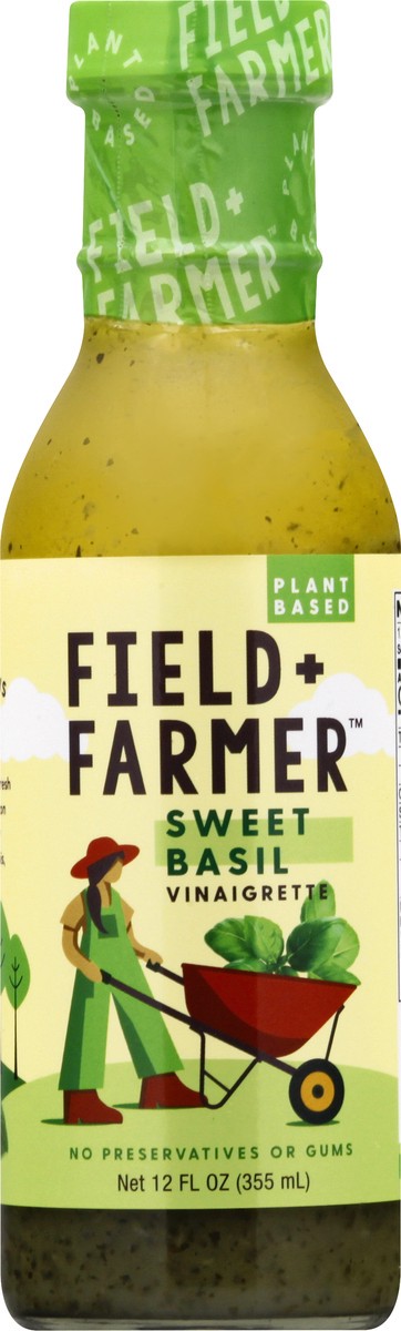 slide 1 of 9, Field & Farmer Sweet Basil Vinaigrette Salad Dressing, 1 ct