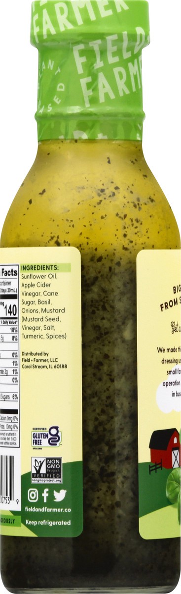 slide 3 of 9, Field & Farmer Sweet Basil Vinaigrette Salad Dressing, 1 ct