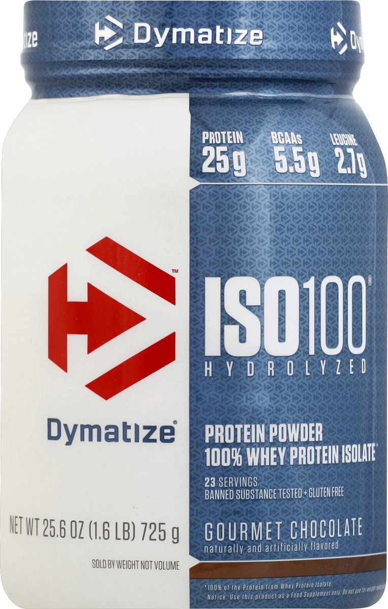 slide 4 of 8, Dymatize Hydrolyzed Gourmet Chocolate Protein Powder 25.6 oz, 1.6 lb