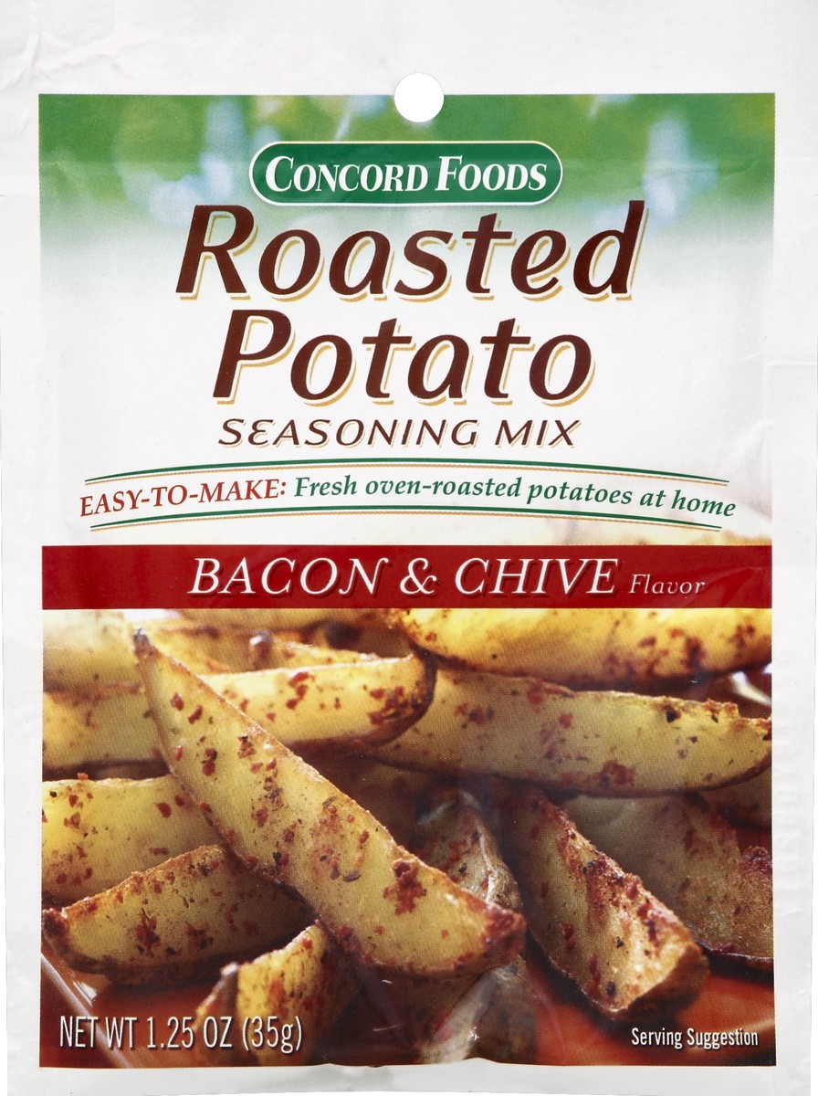 slide 3 of 3, Concord Foods Bacon & Chive Roasted Potato Seasoning Mix, 1.25 oz