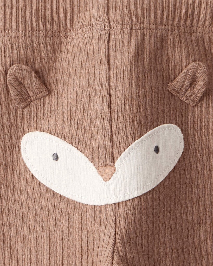 slide 4 of 4, Carter's Carters Baby Boy 3-Piece Fox Print Long-Sleeve Bodysuits & Pant Set - White/Brown White/Brown NB, 3 pc