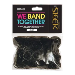 Sleek Black Rubber Bands