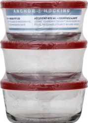 Anchor Hocking 2 Cup Container + Lid - 3 ct