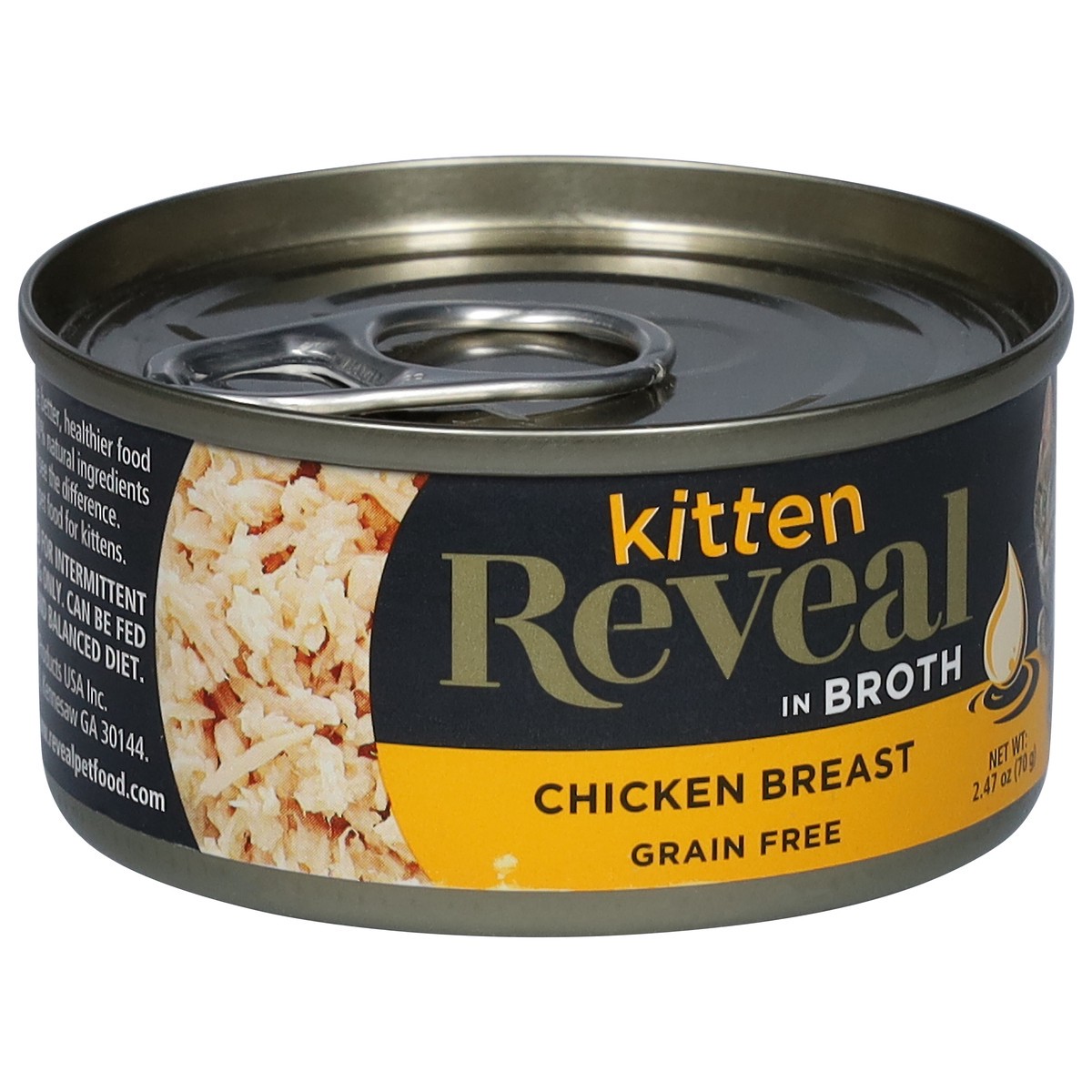 slide 7 of 10, Reveal Limited Ingredient Natural Grain Free, Chicken Breast in Broth Wet Food for Kitten, 2.47 oz., 2.47 oz
