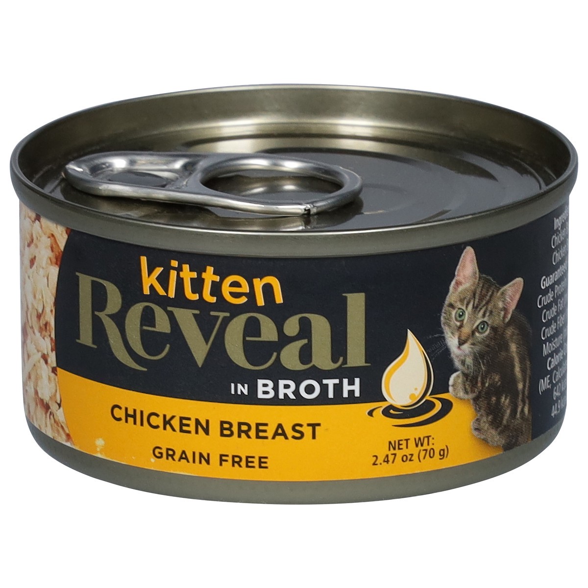 slide 2 of 10, Reveal Limited Ingredient Natural Grain Free, Chicken Breast in Broth Wet Food for Kitten, 2.47 oz., 2.47 oz