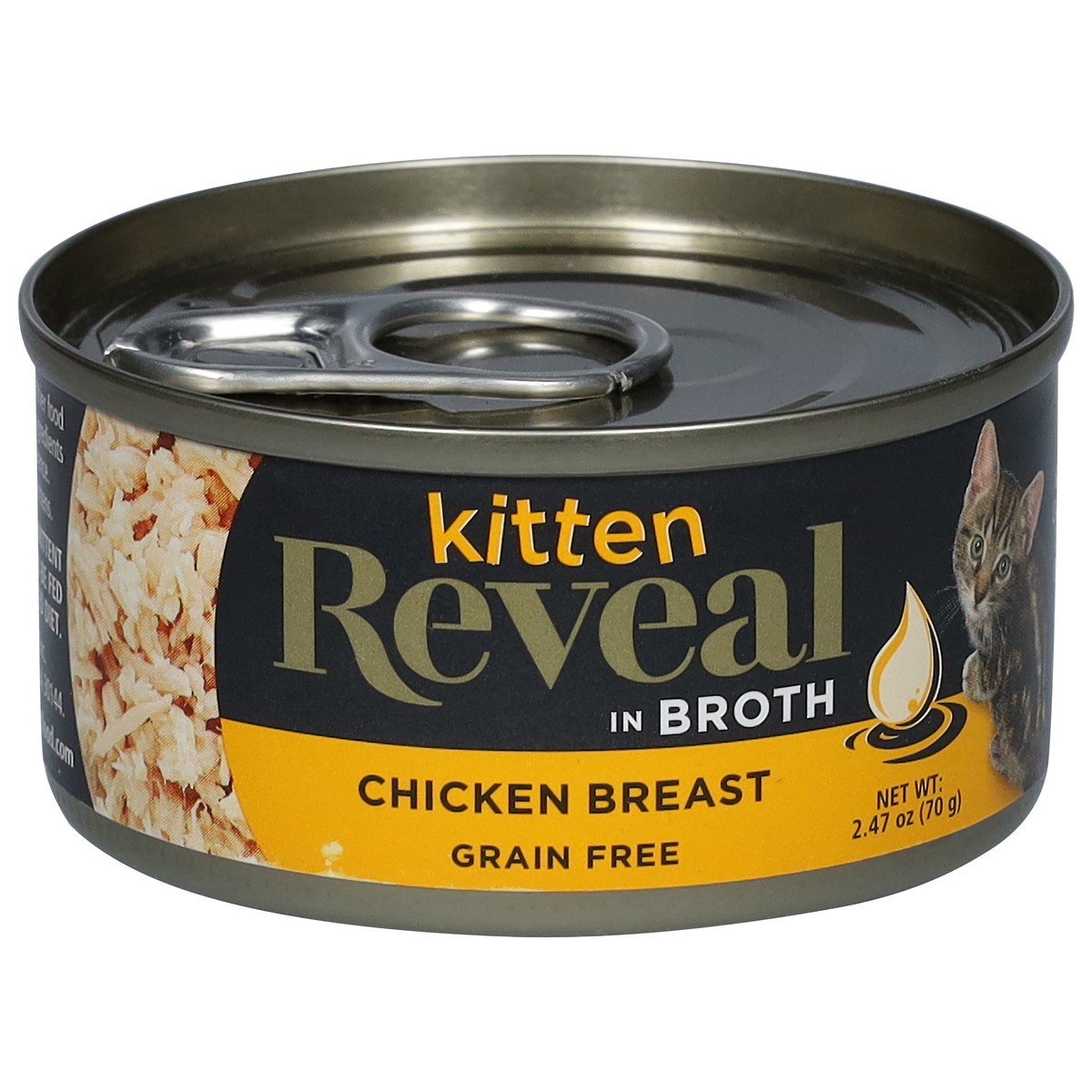 slide 3 of 10, Reveal Limited Ingredient Natural Grain Free, Chicken Breast in Broth Wet Food for Kitten, 2.47 oz., 2.47 oz