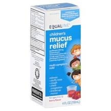 slide 1 of 1, Equaline Children's Mucus Relief, 4 oz