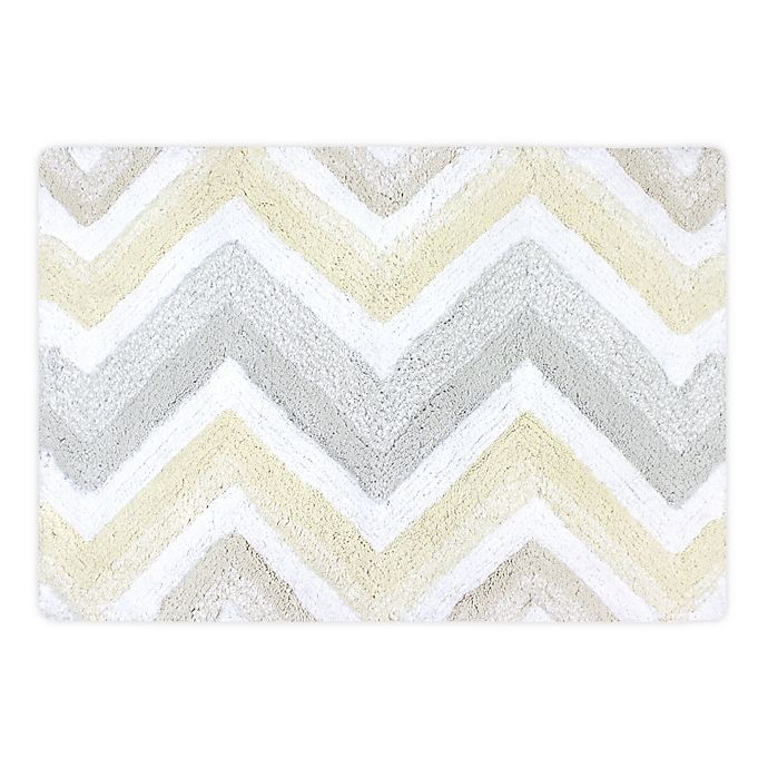 slide 1 of 1, Colordrift Chevron Mirage 20 x 30'' Bath Rug - Yellow'', 1 ct