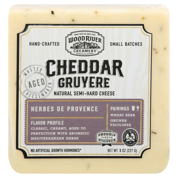 slide 1 of 1, Wood River Creamery Herbes de Provence Cheddar Gruyere, 8 oz