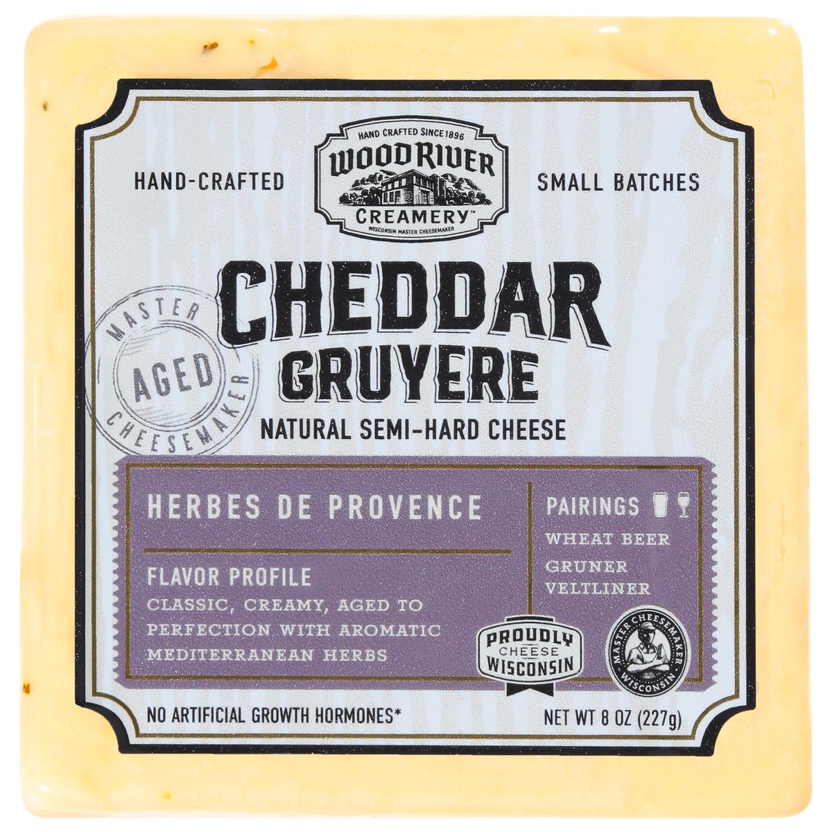 slide 1 of 1, Wood River Creamery Cheddar Gruyere Herbes de Provence Cheese 8 oz, 8 oz