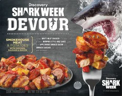 DEVOUR Smokehouse Meat & Potatoes with Chicken, Sausage & Bacon in Memphis Style BBQ Sauce Frozen Meal, 9.8 oz Box