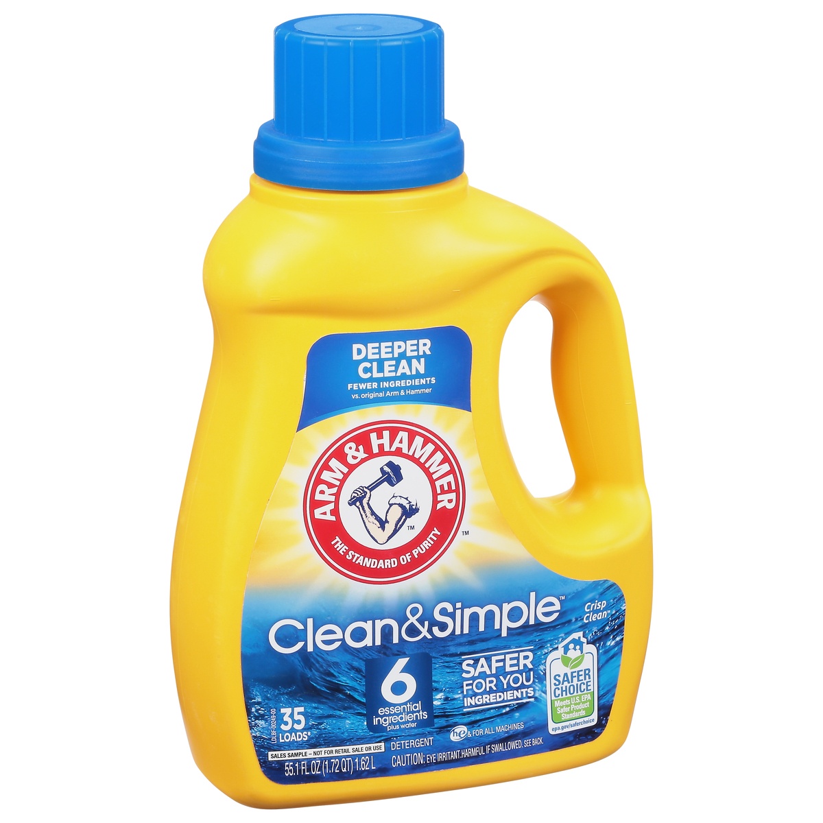 slide 1 of 1, ARM & HAMMER Clean & Simple Crisp Clean Detergent 55.1 fl oz, 55.1 fl oz