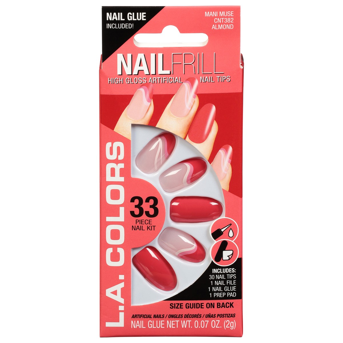 slide 1 of 1, L.A. Colors Nail Kit, Mani Muse, Almond, 1 ct