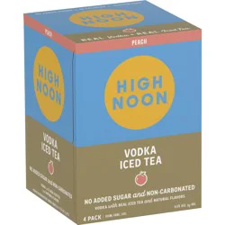 High Noon Peach Vodka Iced Tea 4 Pack 355ml Cans