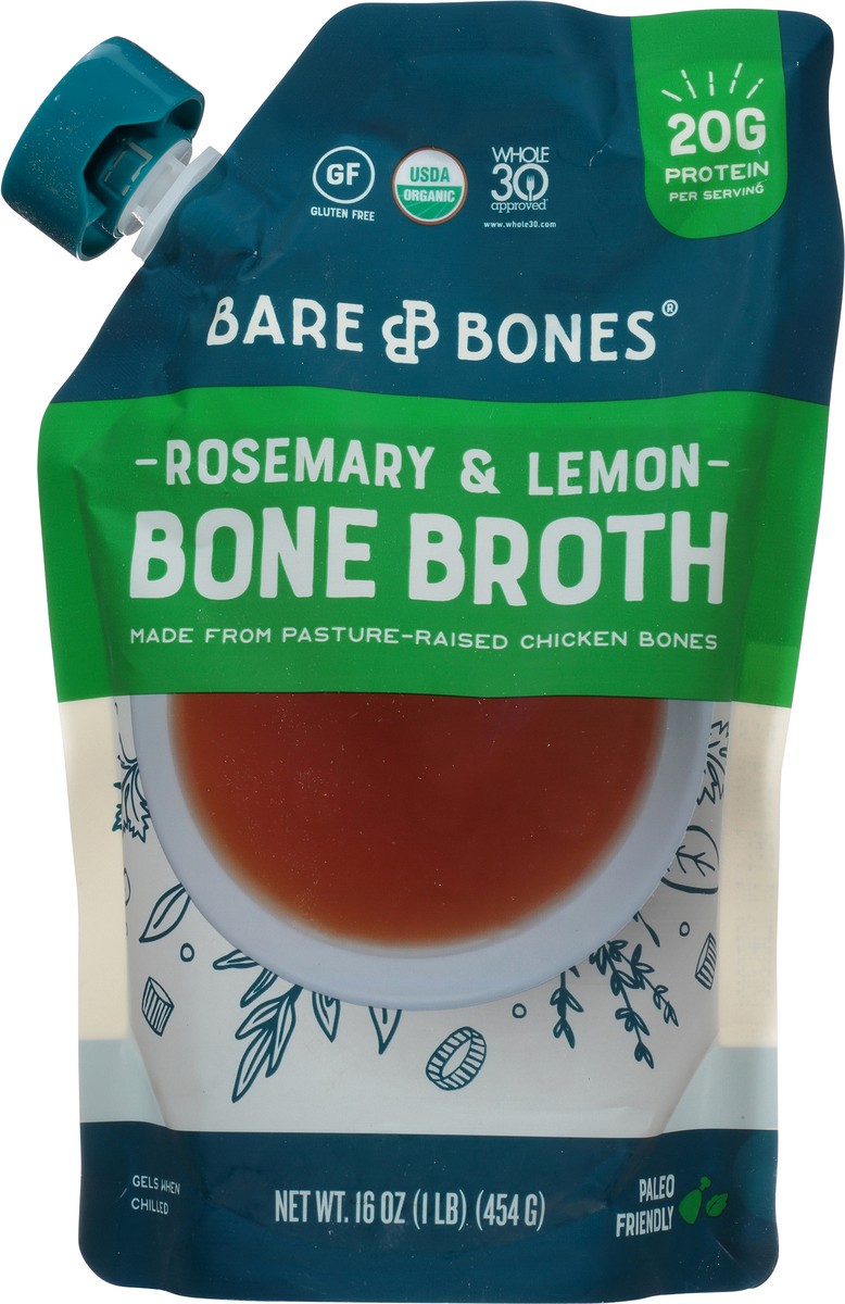 slide 7 of 9, Bare Bones Rosemary & Lemon Bone Broth 16 oz Pouch, 16 oz