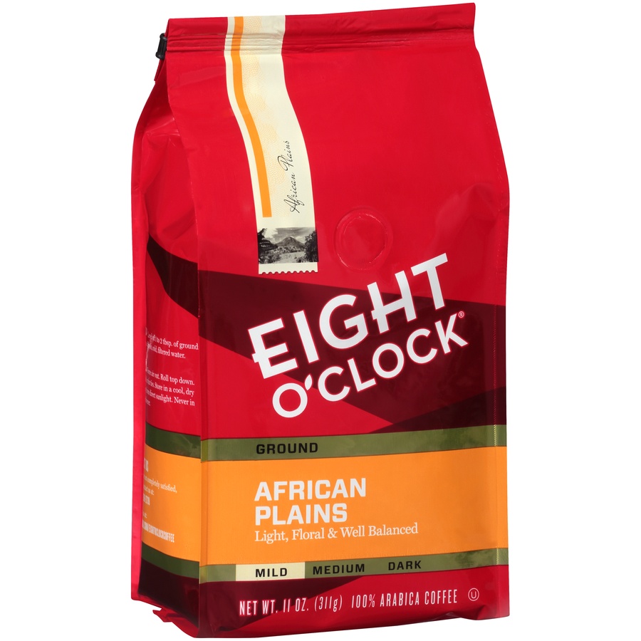 slide 2 of 7, Eight O'Clock Coffee African Plains Ground Coffee, 11 oz