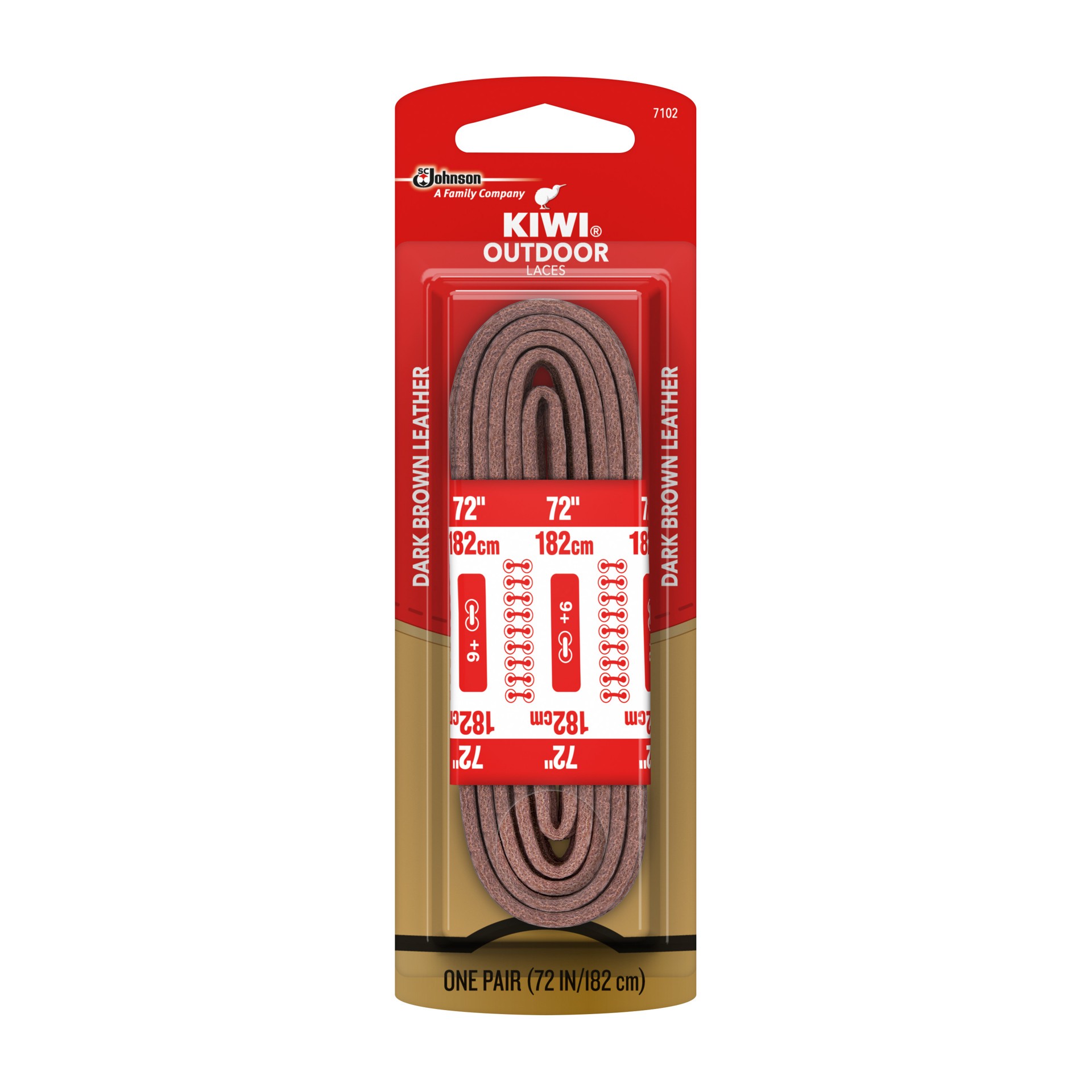 slide 1 of 4, Kiwi Brown Shoe Laces Rawhide Leather, 1 pair