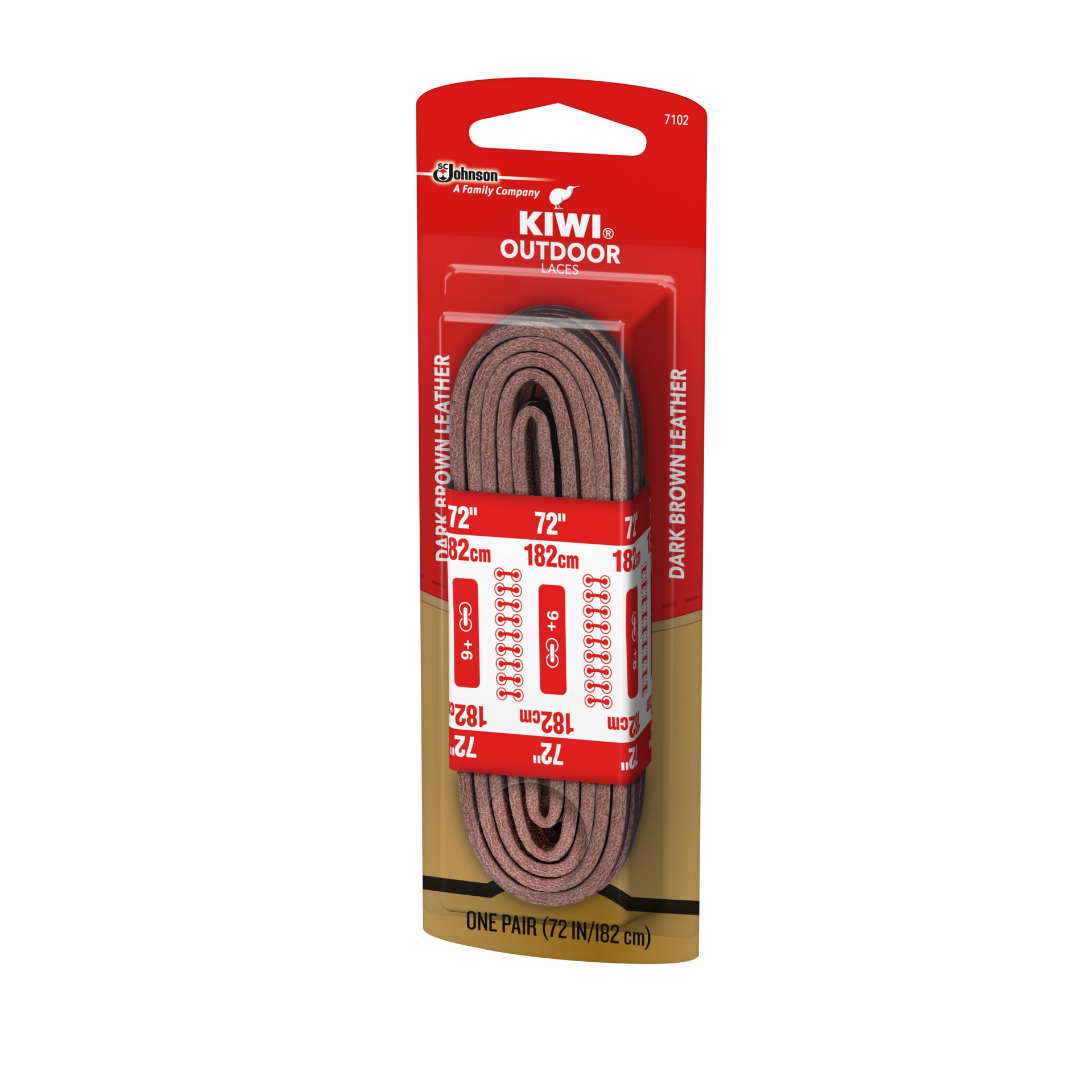 slide 3 of 4, Kiwi Brown Shoe Laces Rawhide Leather, 1 pair