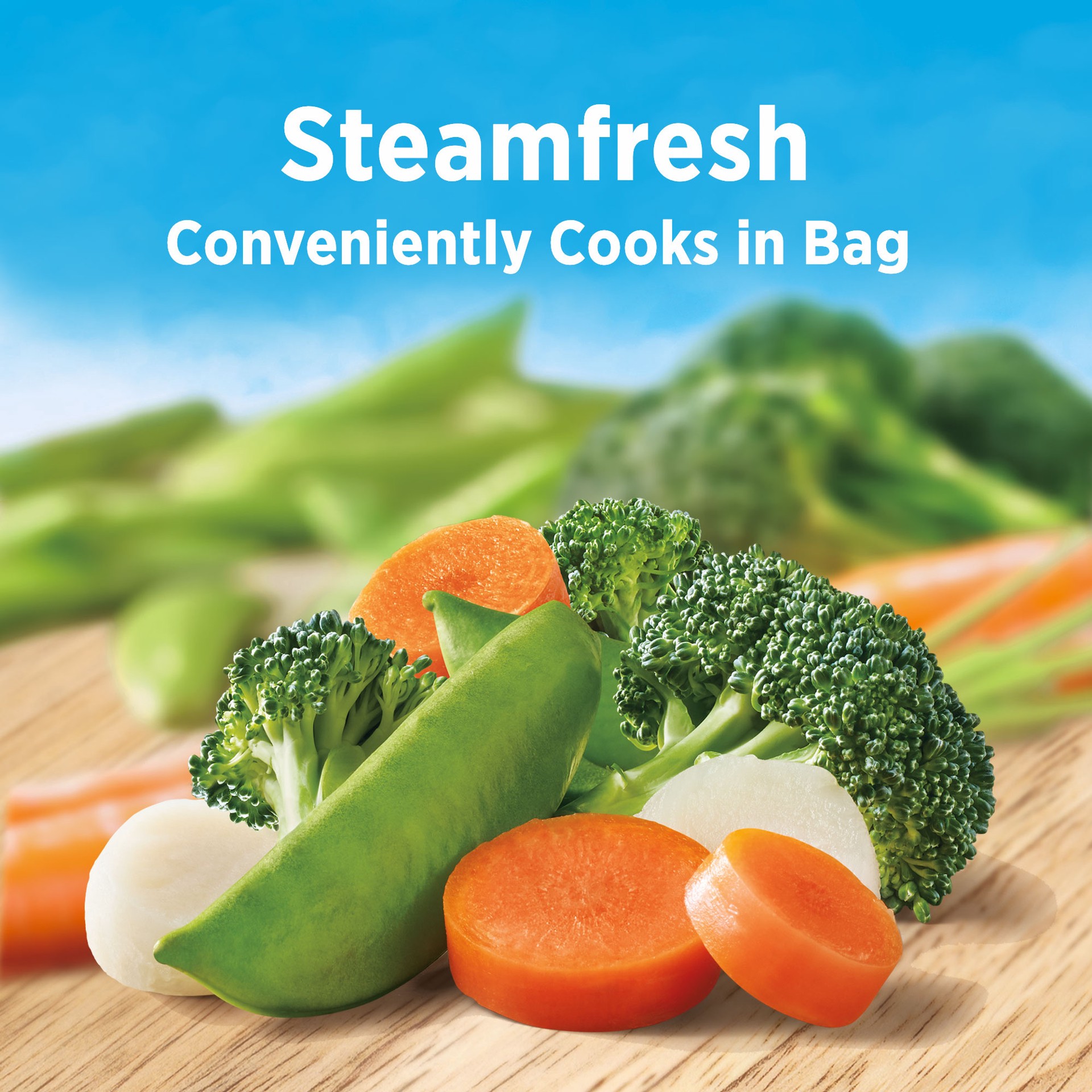 slide 3 of 5, Birds Eye StreamFresh Broccoli, Carrots, Sugar Snap Peas & Water Chestnuts 10.8 oz, 10.8 oz