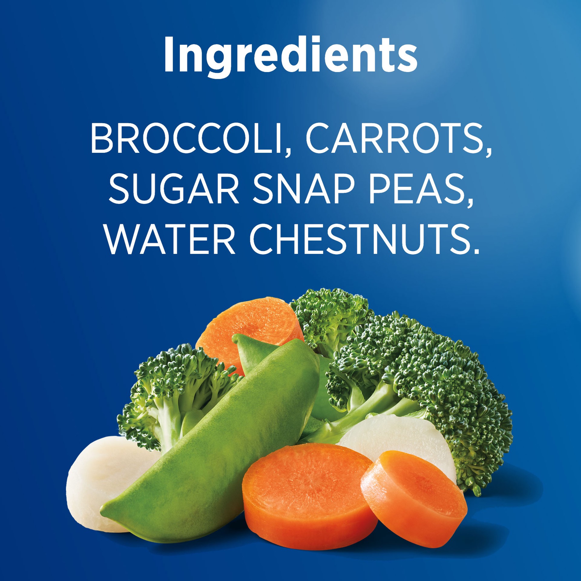 slide 4 of 5, Birds Eye StreamFresh Broccoli, Carrots, Sugar Snap Peas & Water Chestnuts 10.8 oz, 10.8 oz