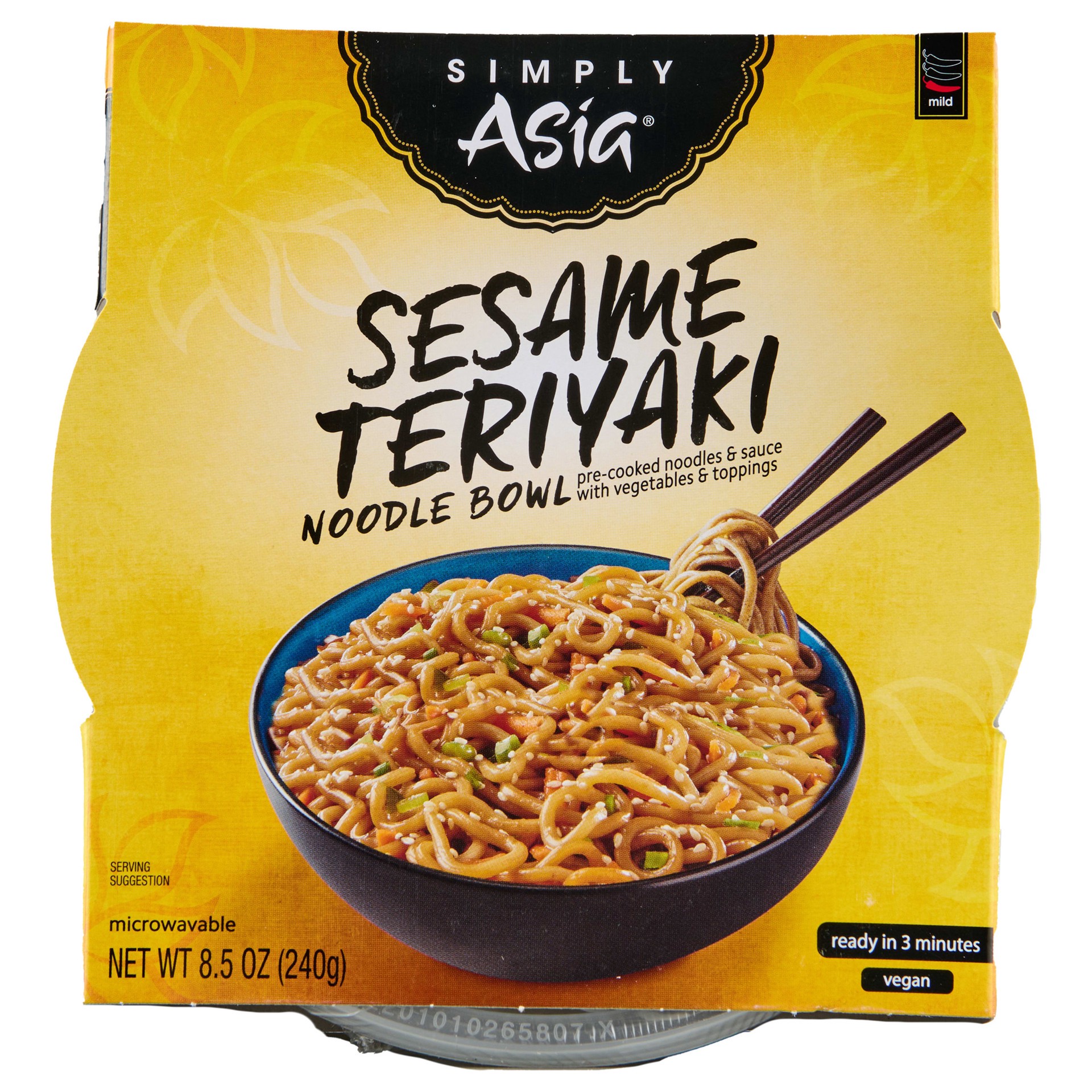 slide 1 of 5, Simply Asia Sesame Teriyaki Noodle Bowl, 8.5 oz, 8.5 oz