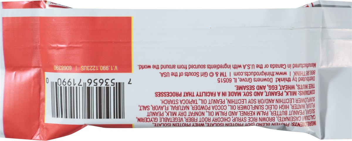 slide 8 of 13, think! Girl Scouts Chocolate Peanut Butter Protein Snack Bar Minis 0.92 oz, 0.92 oz