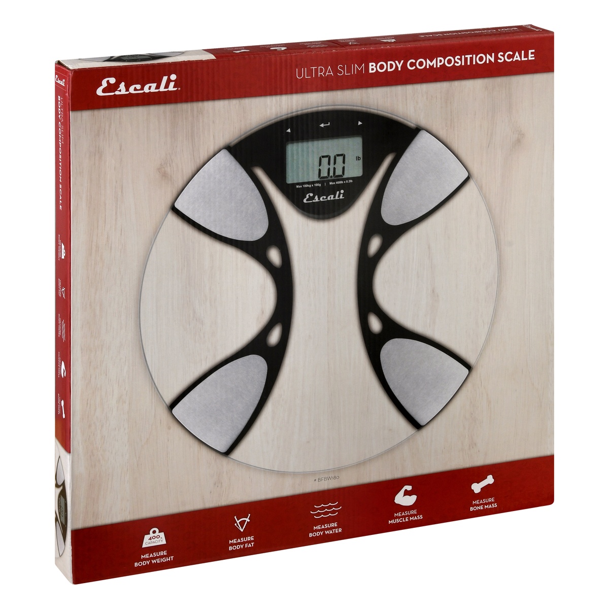 slide 2 of 8, Escali Body Fat and Body Water Scale, 1 ct