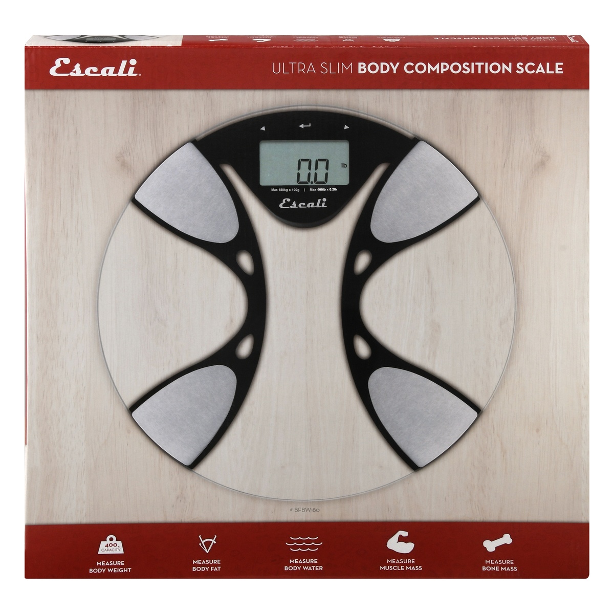 slide 1 of 8, Escali Body Fat and Body Water Scale, 1 ct