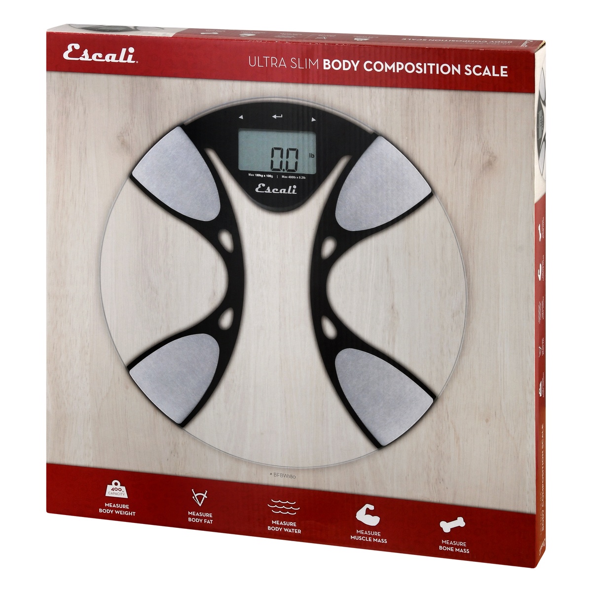 slide 3 of 8, Escali Body Fat and Body Water Scale, 1 ct