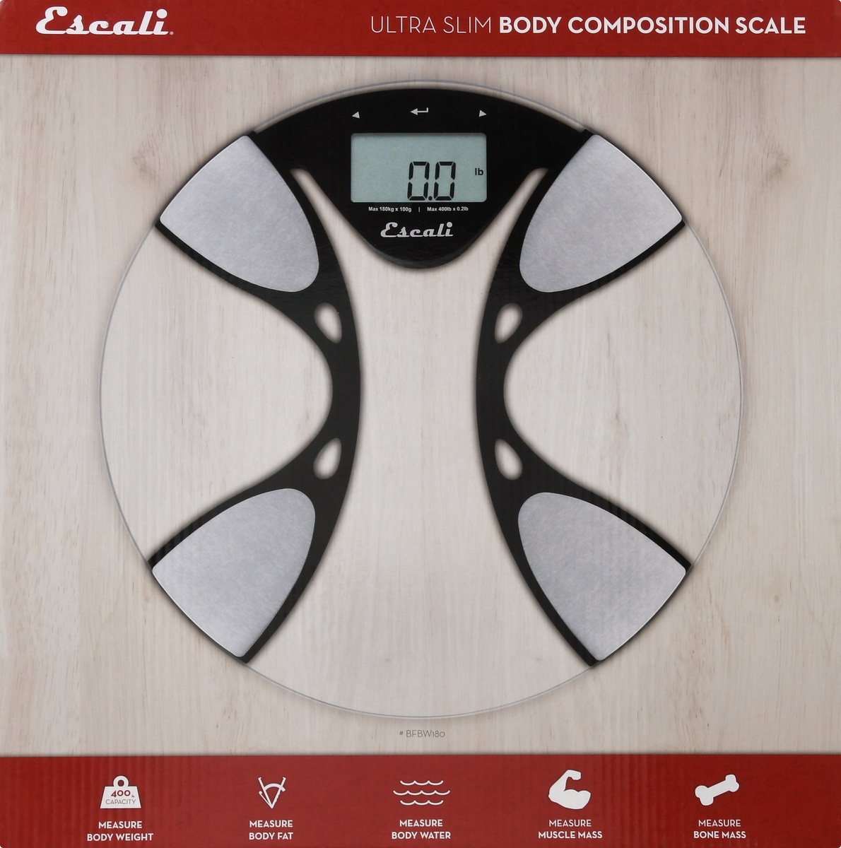 slide 7 of 8, Escali Body Fat and Body Water Scale, 1 ct