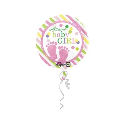Mayflower Welcome Baby Girl Mylar Balloon