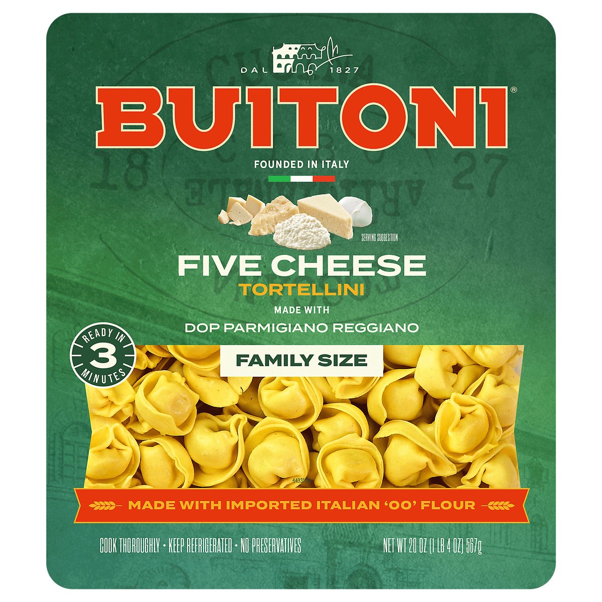 slide 1 of 8, Buitoni Five Cheese Tortellini, 20 oz