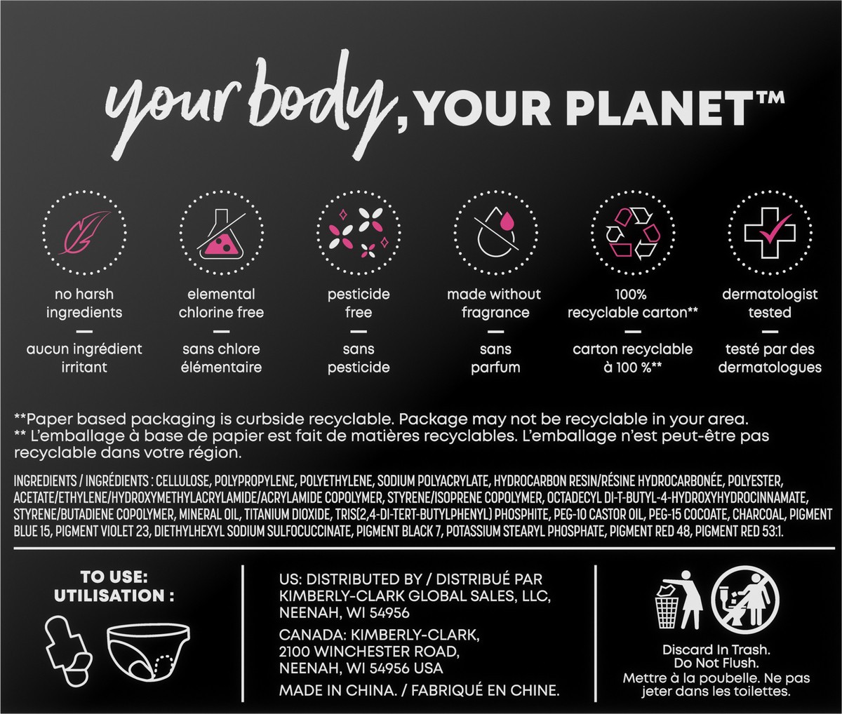 slide 9 of 9, U by Kotex Balance Ultra Thin Overnight Pads with Wings, 13 Count, 13 ct