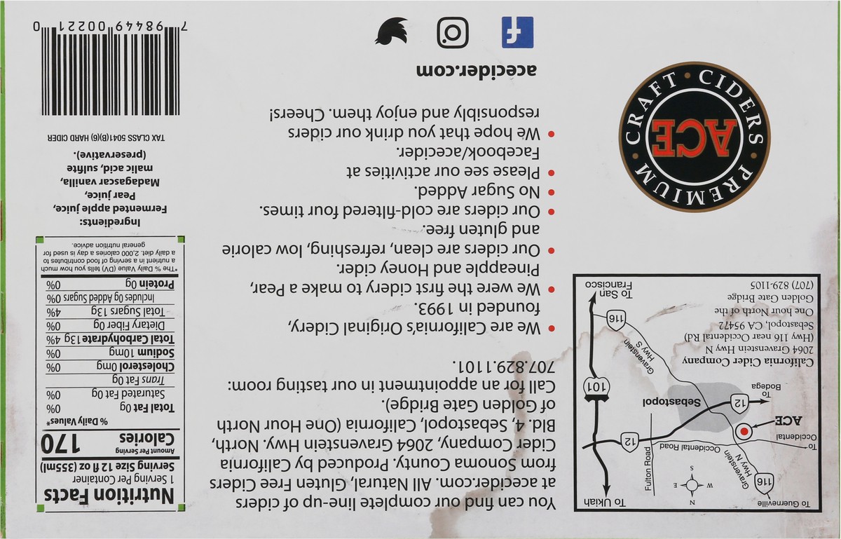 slide 2 of 13, Ace Ciders Perry Hard Cider, 6 ct; 12 oz