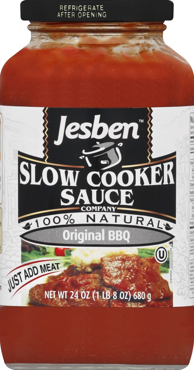 slide 2 of 2, Jesben Original BBQ Slow Cooker Sauce, 24 oz