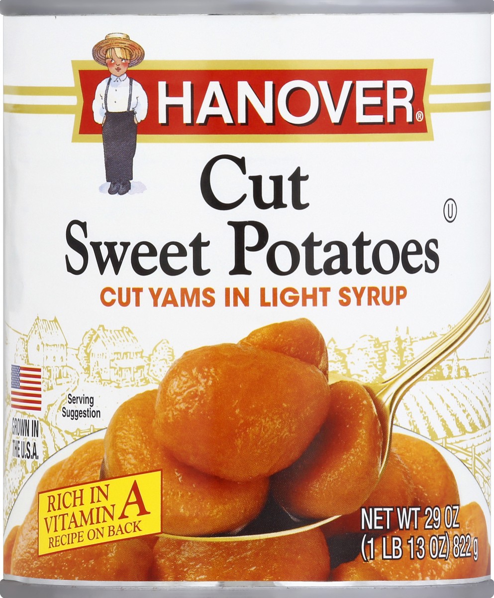 slide 1 of 2, Hanover Sweet Potatoes 29 oz, 29 oz