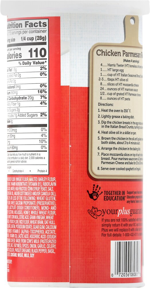 slide 2 of 4, Harris Teeter™ Italian Bread Crumbs, 15 oz