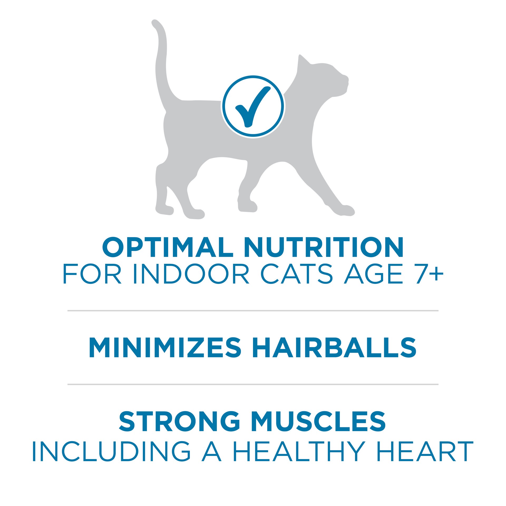 slide 2 of 8, Purina ONE High Protein, Natural Senior Dry Cat Food, Indoor Advantage Senior+ - 3.5 lb. Bag, 56 oz