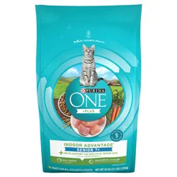 Purina ONE High Protein, Natural Senior Dry Cat Food, Indoor Advantage Senior+