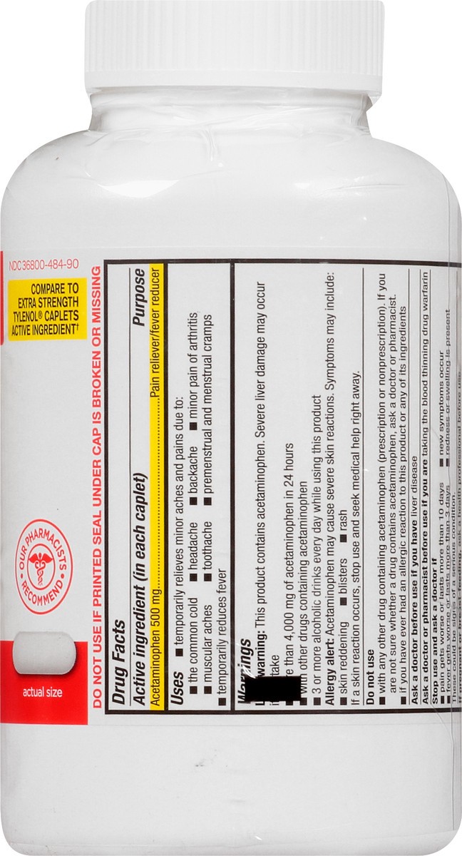 slide 10 of 13, TopCare Health Value Pack Extra Strength 500 Mg Caplets Pain Relief 2 ea, 2 ct