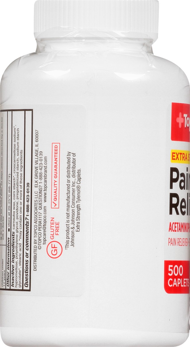 slide 2 of 13, TopCare Health Value Pack Extra Strength 500 Mg Caplets Pain Relief 2 ea, 2 ct