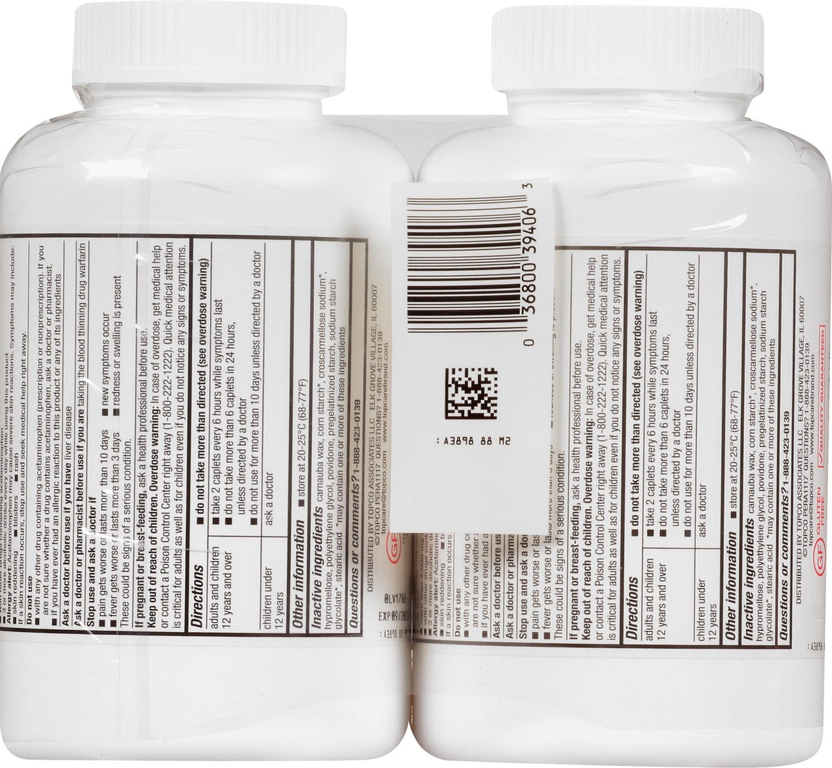 slide 7 of 13, TopCare Health Value Pack Extra Strength 500 Mg Caplets Pain Relief 2 ea, 2 ct