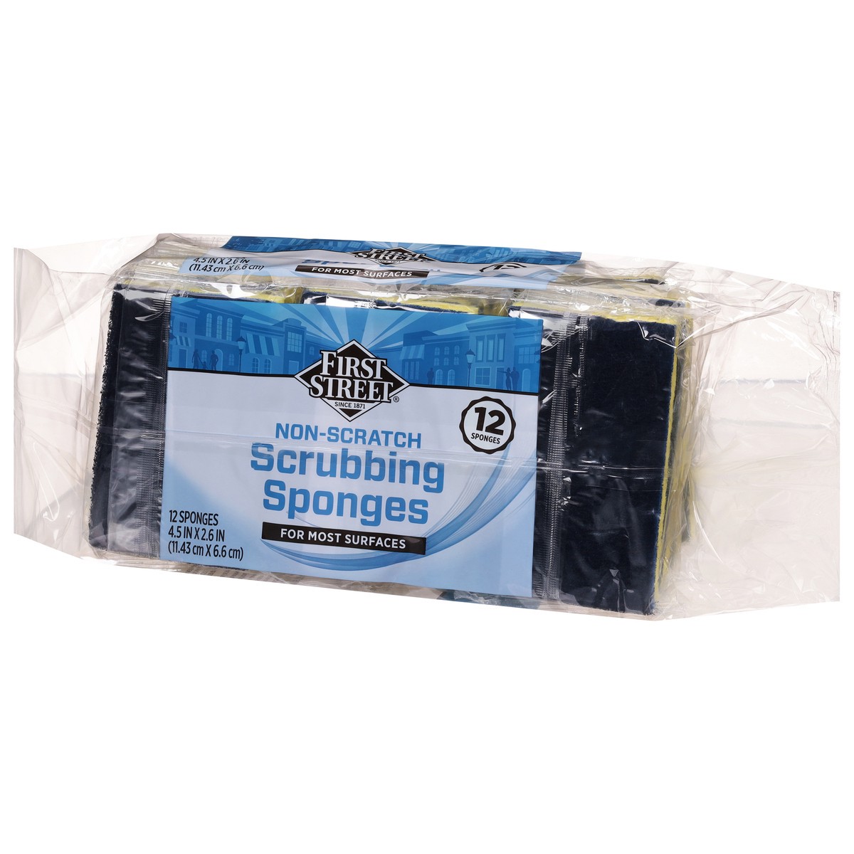 slide 7 of 12, First Street No Scratch Cellulose Scrub Sponge, 12 ct