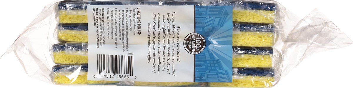 slide 11 of 12, First Street No Scratch Cellulose Scrub Sponge, 12 ct
