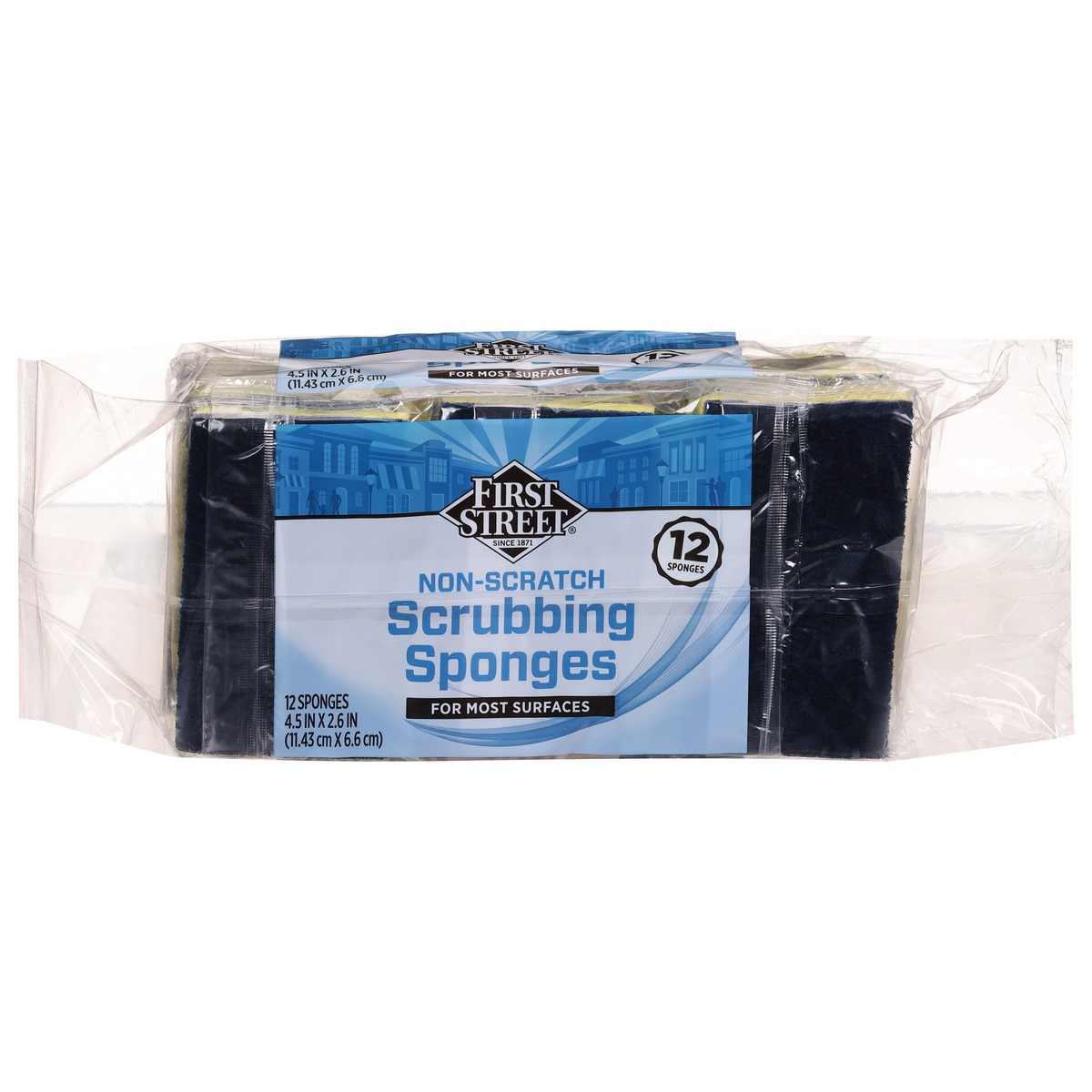 slide 5 of 12, First Street No Scratch Cellulose Scrub Sponge, 12 ct