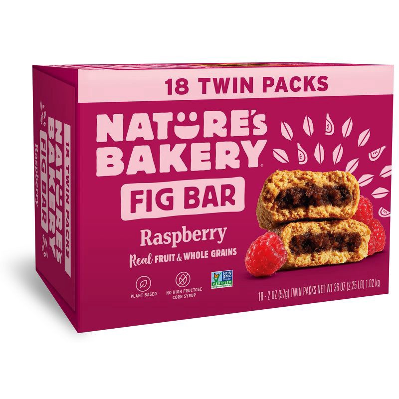 slide 4 of 5, Nature's Bakery Raspberry Fig Bars, 18 ct; 2 oz