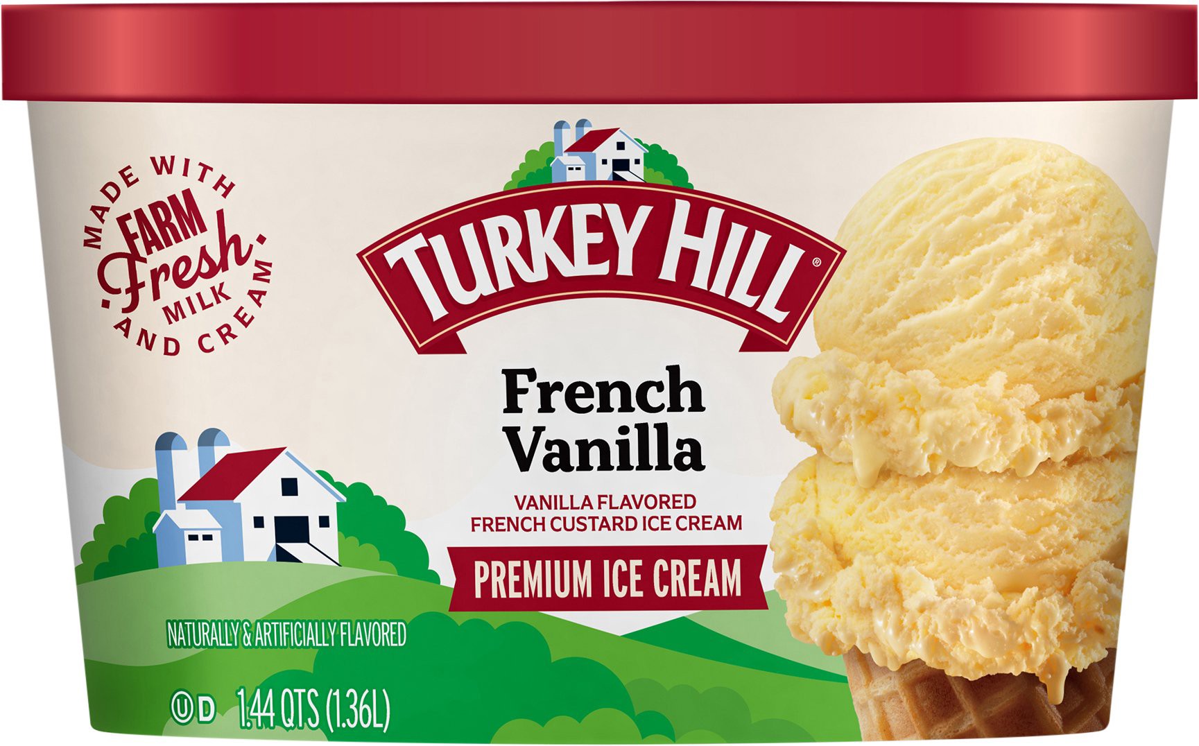 slide 1 of 2, Turkey Hill French Vanilla, 1.44 qt