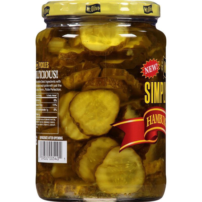 slide 4 of 4, Mt. Olive Simply Pickles Hamburger Dill Chips - 24 fl oz, 24 oz